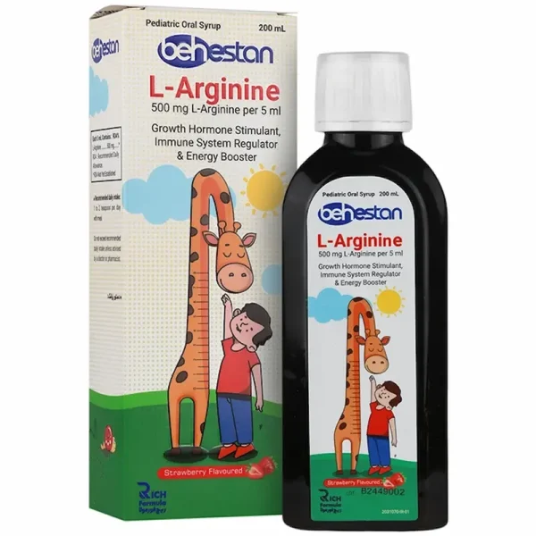 شربت ال آرژنین بهستان 200 میلی لیتر (L_Arginine 200 ml Behestan)